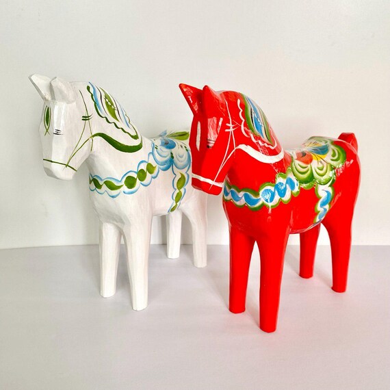 Unique Collection of Viborg Dala Horses, Handmade in Sweden