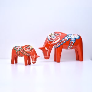 Dala horse Sweden, Nordic Decor, Dala horse with Swedish decor, Horse toy, Horse figurine, Dalapferd, Wooden horse, Dalecarlian Horse