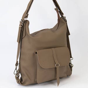 Leather Backpack, Backpack Purse, Leather Rucksack, Leather Tote Bag, Laptop Backpack, Leather Handbag, School Bag, Gift For Her, Coffee