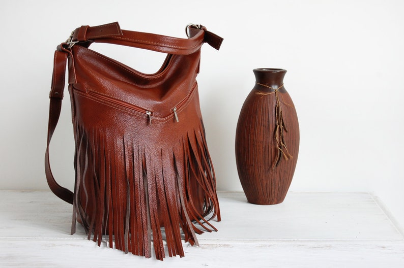 large fringe hobo bag