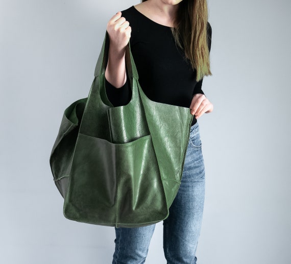 Leather bag Hereu Green in Leather - 37334306