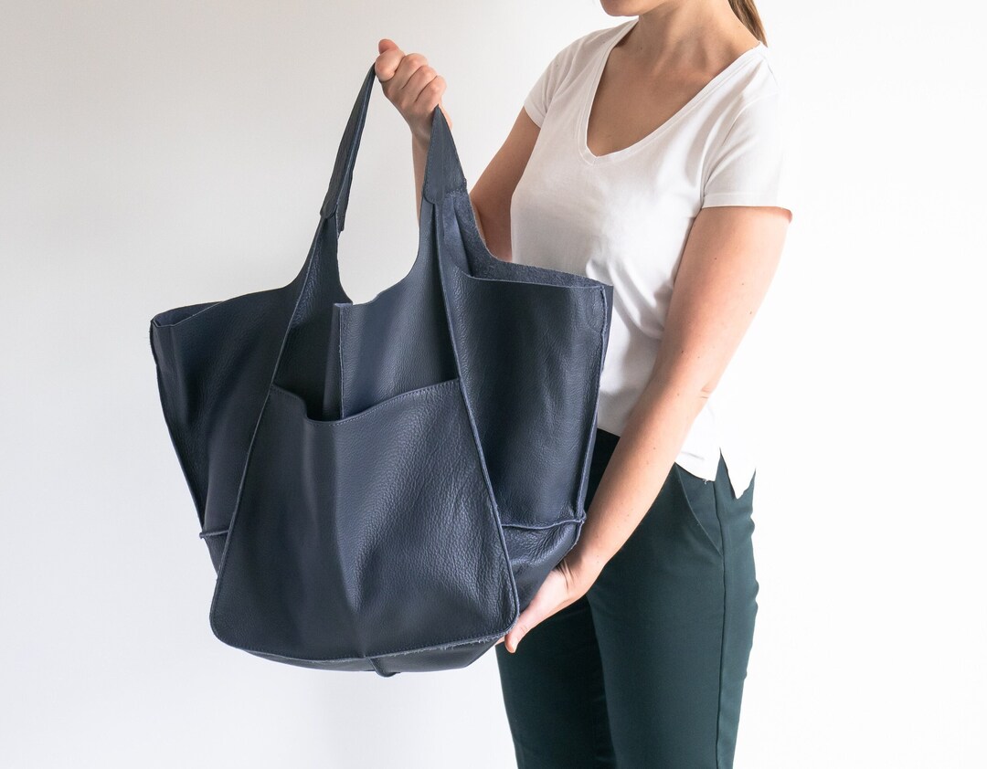 Large Navy Tote Bag main image 0
