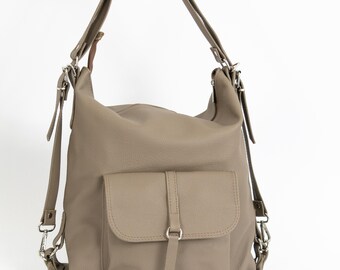 Leather Backpack, Backpack Purse, Leather Rucksack, Leather Tote Bag, Laptop Backpack, Leather Handbag, School Bag, Coffee Leather Backpack