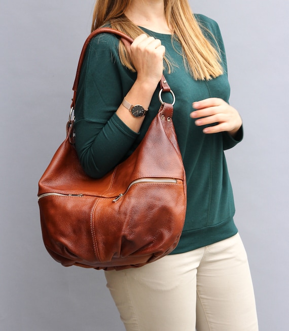 Cognac hobo bag best sale