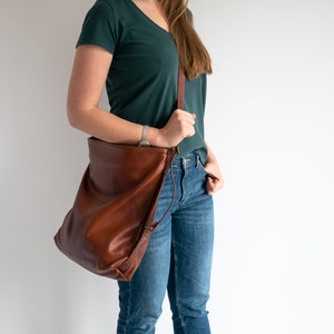 Sac à dos convertible marron, sac à main en cuir, sac à bandoulière, sac à main en cuir bandoulière, cartable en cuir vieilli