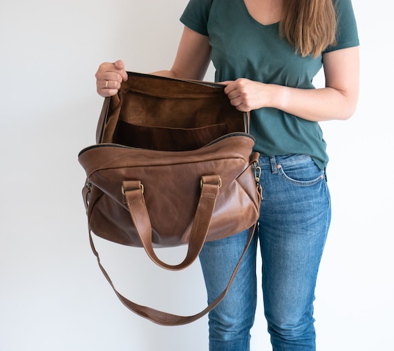 big travel crossbody bag Brown Large Bag, Big Duffel Bag, Leather Travel Bag, Large Crossbody Bag, Unisex Brown Leather Bag, Oversized Bag, Carryall, Leather Gym Bag