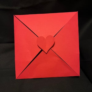 セルフクロージングハート封筒（ダウンロードコンテンツのみ） Cricut ダウンロードファイル SVG