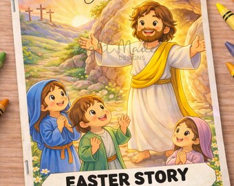 Easter Story Activity Pack for Kids | Bible Crafts, Booklet (PDF Download)