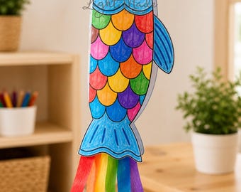 Fish Windsock Craft | Bible Verse Activity for Kids (Digital Download)