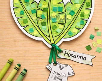 Hosanna Palm Leaf Fan Craft | Palm Sunday Bible Activity (Digital Download)