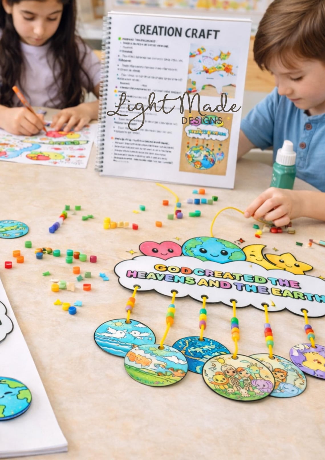 Days of Creation Craft | Sunday School Bible Lesson (printable PDF) - Etsy