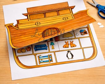Noah's Ark Lift-the-Flap Craft | Bible Story Activity (Digital Download)