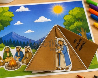 Abraham Sarah Bible Craft | Genesis 18 Storytelling Activity (Digital Download)