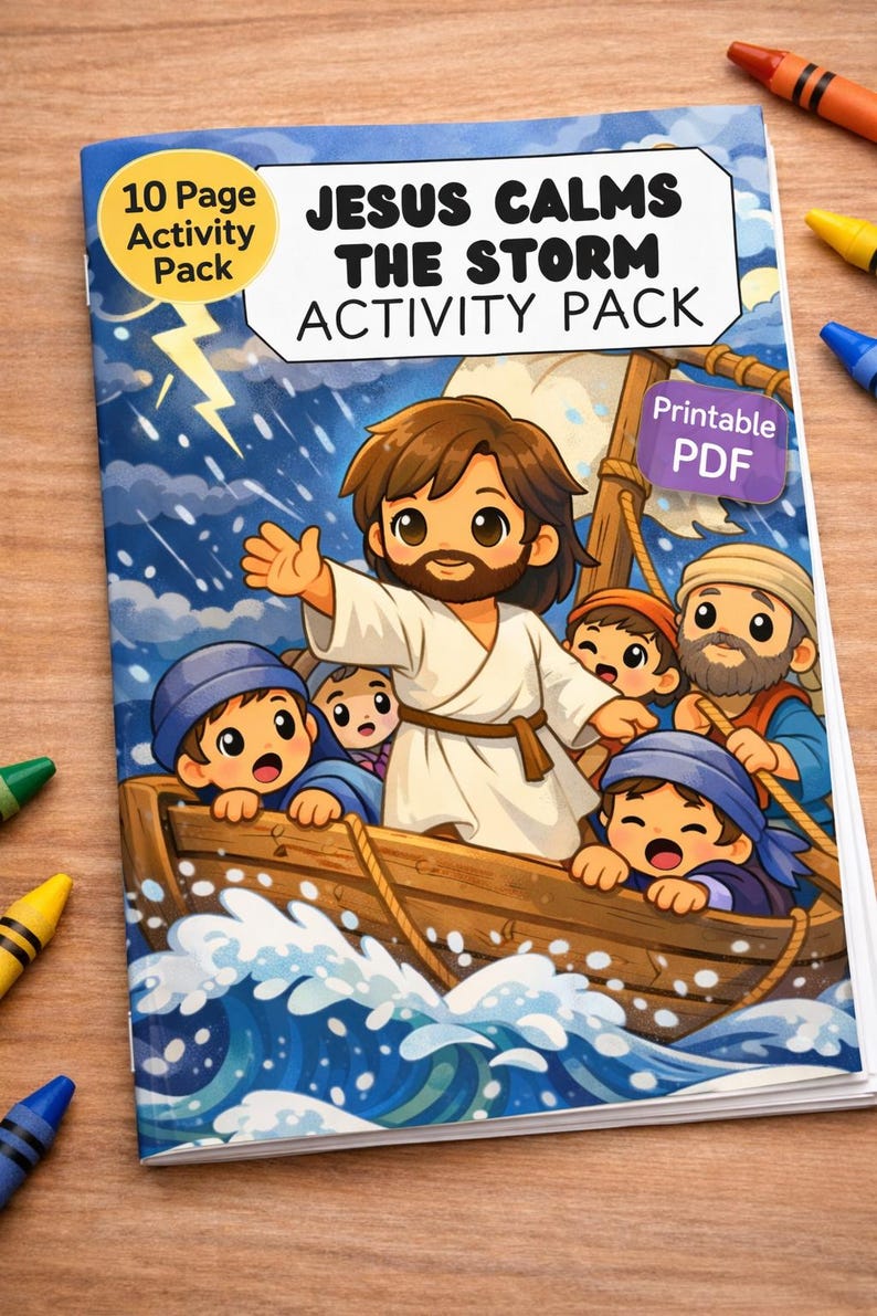 Jesus Calms the Storm Activity Pack | Bible Story Printable (PDF ...