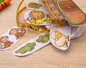 Noah's Ark Pocket Craft | Bible Animals Sunday School Activity (PDF Download)
