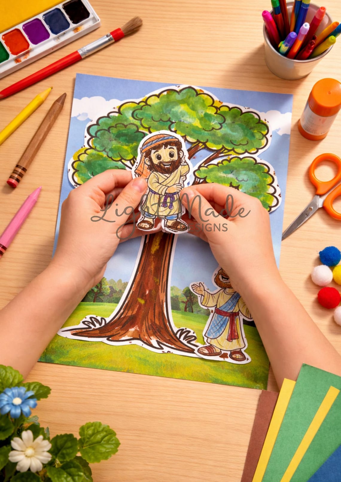 Zacchaeus Bible Craft Printable | Jesus Tree Activity | Sunday School ...