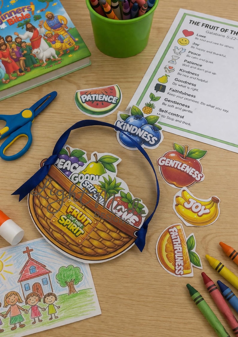 Fruits of the Spirit Basket Craft | Bible Activity for Kids (digital ...