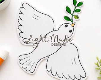Noah's Ark Dove Craft Printable | Bible Craft for Kids