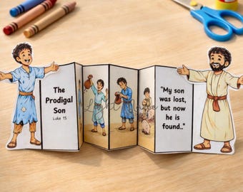 Prodigal Son Fold Craft | Bible Story Sunday School Activity (Digital Download)