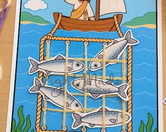 Fishers of Men Threading Craft | Jesus Calling Disciples Activity (Digital Download)