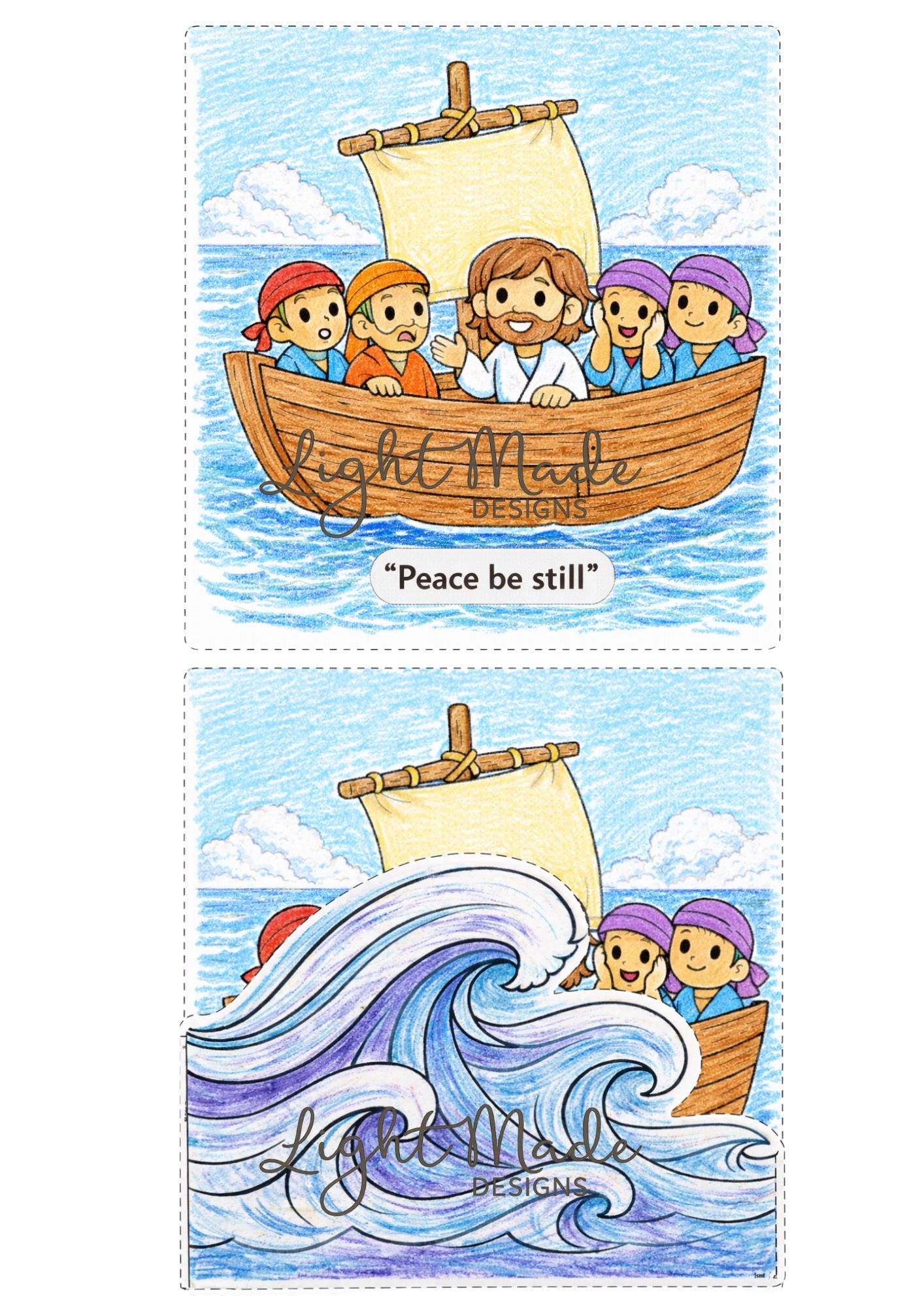 Jesus Calms the Storm Craft | Printable Bible Story Activity (PDF ...