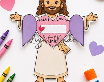Jesus Loves Me Craft | Interactive Bible Activity for Kids (Digital Download)