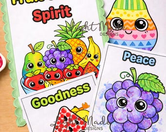 Fruit of the Spirit Craft Printable for Kids | Sunday School Bible Lesson | Digital Download PDF