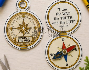 Jesus Compass Craft | Interactive Bible Activity | Sunday School (Digital Download)