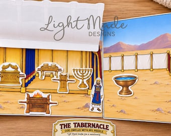 Interactive Tabernacle Craft for Kids | Lift-Up Curtain, Furniture Pieces (Digital Download)