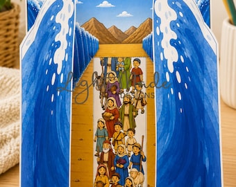 Parting Red Sea Kids Craft | Moses Exodus Bible Slider Activity (Digital Download)