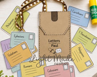 Paul's Letters Satchel Craft | Bible Craft for Kids (Digital Download)