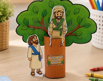 Zacchaeus Tree Craft Printable | Jesus Knows Us Bible Activity for Kids