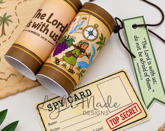12 Spies Bible Craft Printable | Spy Binoculars, ID Card (Digital Download)