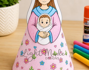 Hannah and Samuel 3D Cone Craft | Christian Bible Story Activity (Digital Download)
