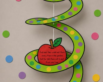 Adam and Eve Serpent Craft Activity | Genesis 3 Sunday School Lesson (Digital Download)