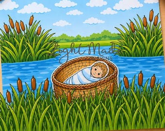 Baby Moses Craft Printable | Sunday School Bible Activity (Digital Download)