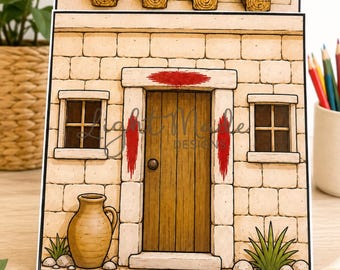 Passover Israelite House Craft | Exodus 12 Bible Lesson Activity (Digital Download)