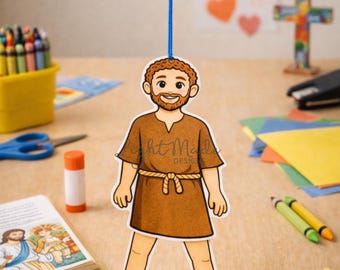 Lame Man Walking Puppet Craft | Acts 3 Bible Story Activity (Digital Download)