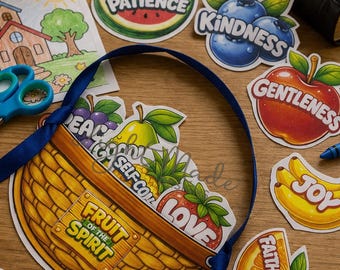 Fruits of the Spirit Basket Craft | Bible Activity for Kids (Digital Download)