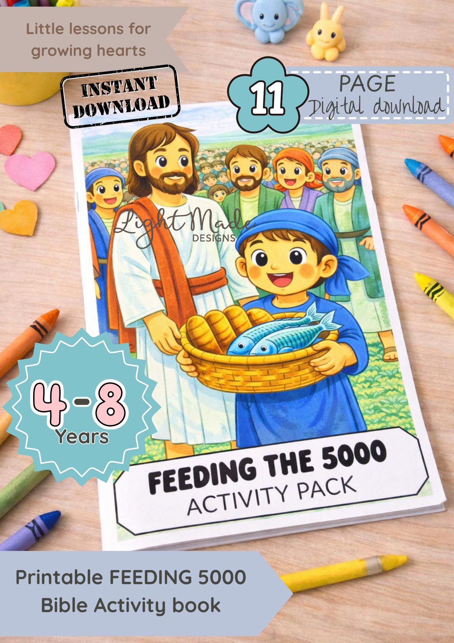Feeding the 5000 Bible Story Activity Pack | Sunday School Printable ...