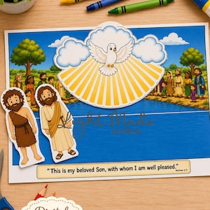 Jesus' Baptism Craft | Bible Craft Printable