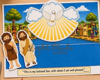 Jesus' Baptism Craft | Bible Craft Printable
