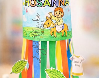 Palm Sunday Windsock Craft | Hosanna Jesus King Activity (Digital Download)