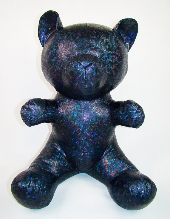big black stuffed bear