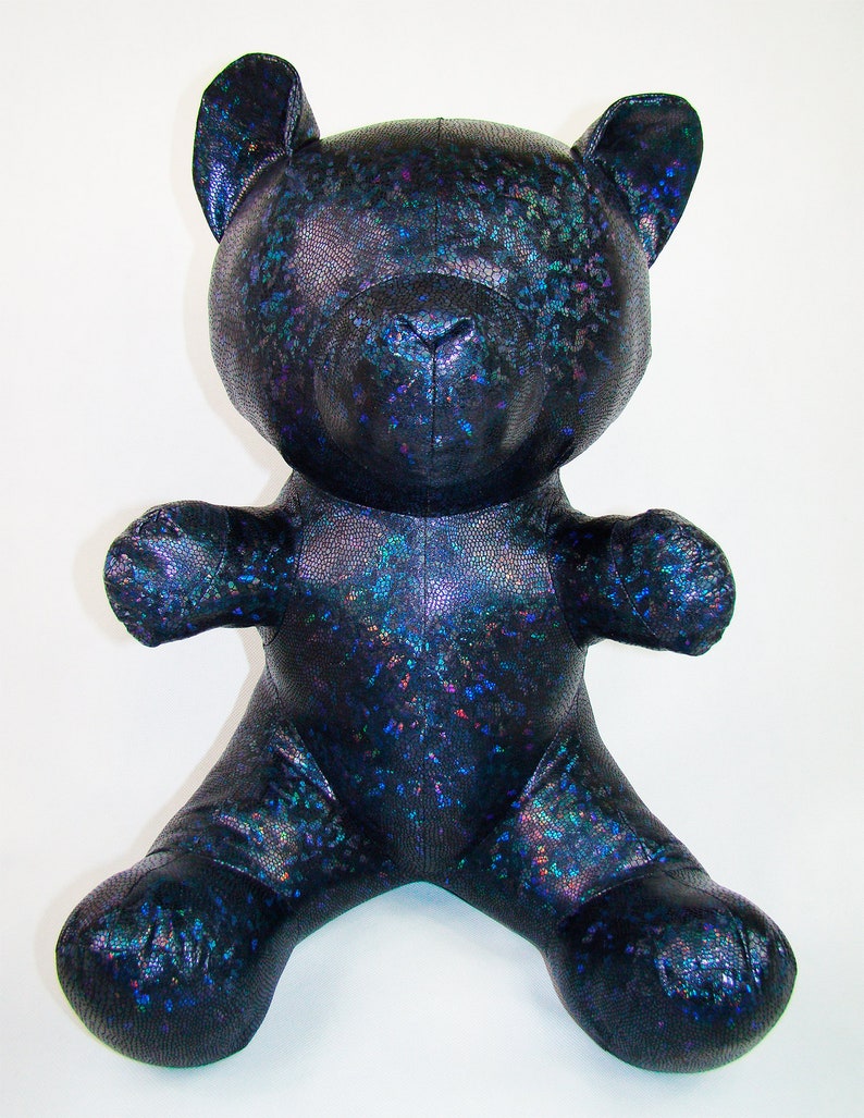 big black stuffed bear