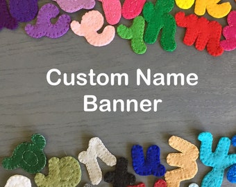 Custom name banner, wall decor for kids, boy nursery, personalized artwork, girl room decoration, door sign kids room, wall hanging letters