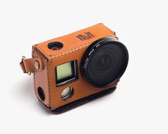 GoPro Hero 4 (Silver edition) handmade brown leather case