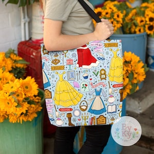 Belle Princess Beauty and the Beast All Over Print Tote Bag