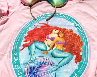 Bright Young Women Ariel Little Mermaid Princess Unisex Tee