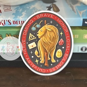 Lion Wizarding House Potter Book Lover Vinyl Sticker